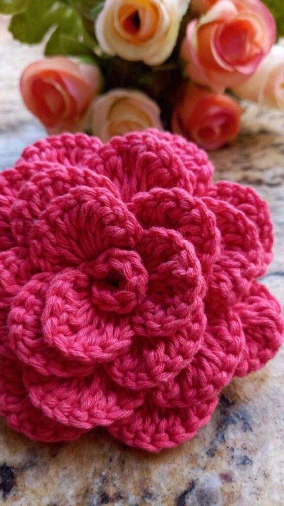 Crochet Camellia flower