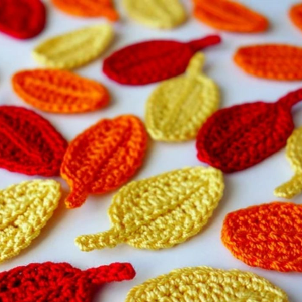 Easy Fall Crochet Leaves