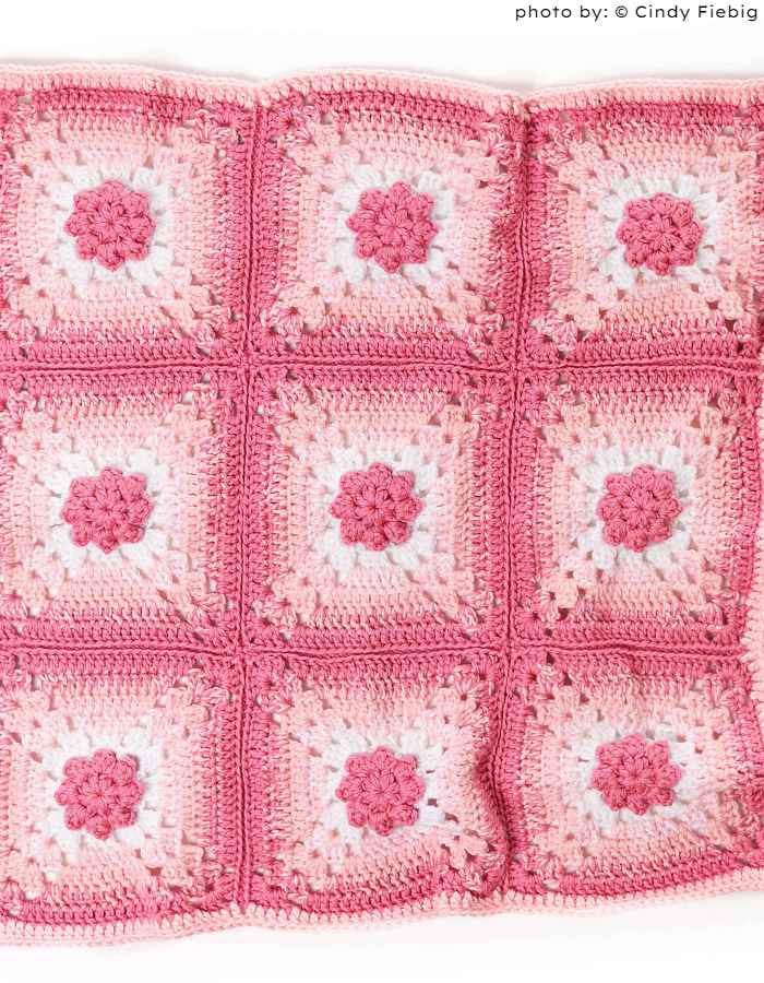Fancy Flowers Baby Blanket Pattern